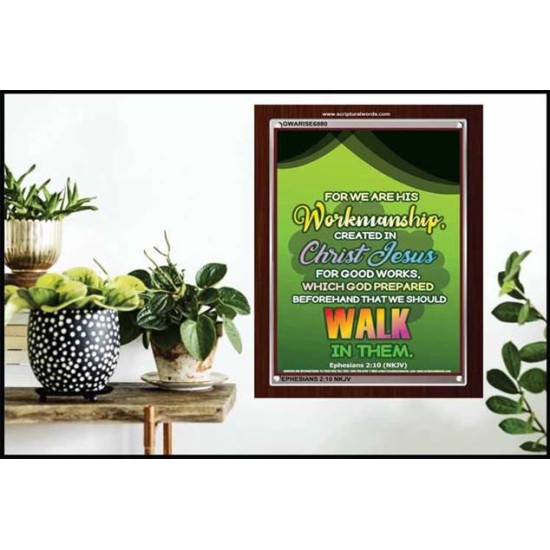 WE ARE HIS WORKMANSHIP   Acrylic Glass framed scripture art   (GWARISE6880)   