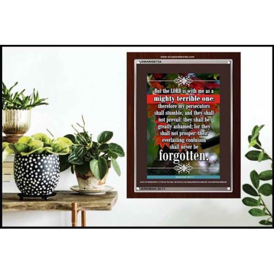 A MIGHTY TERRIBLE ONE   Bible Verse Frame for Home Online   (GWARISE724)   