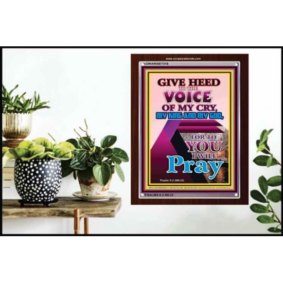 TO YOU O GOD I WILL PRAY   Bible Verse Wall Art   (GWARISE7316)   