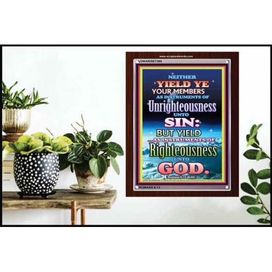 UNRIGHTEOUSNESS   Contemporary Christian Paintings Acrylic Glass frame   (GWARISE7369)   