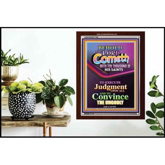 TO EXECUTE JUDGEMENT   Christian Quotes Frame   (GWARISE7768)   