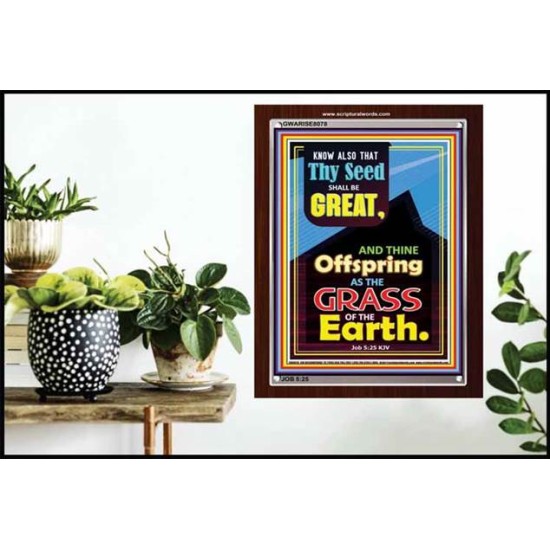 THY SEED SHALL BE GREAT   Scripture Wood Frame Signs   (GWARISE8078)   