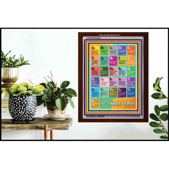 A-Z BIBLE VERSES   Christian Quote Framed   (GWARISE8088)   