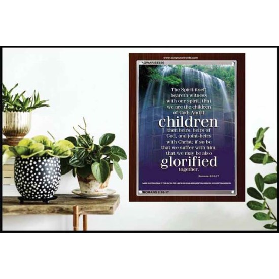 WE ARE THE CHILDREN OF GOD   Scriptural Portrait Acrylic Glass Frame   (GWARISE830)   