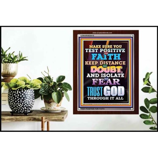 TRUST GOD AT ALL TIMES   Biblical Paintings Acrylic Glass Frame   (GWARISE8415)   