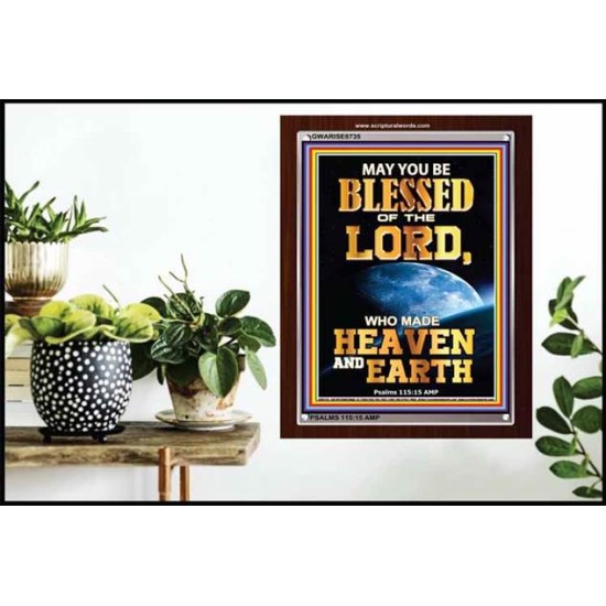 WHO MADE HEAVEN AND EARTH   Encouraging Bible Verses Framed   (GWARISE8735)   