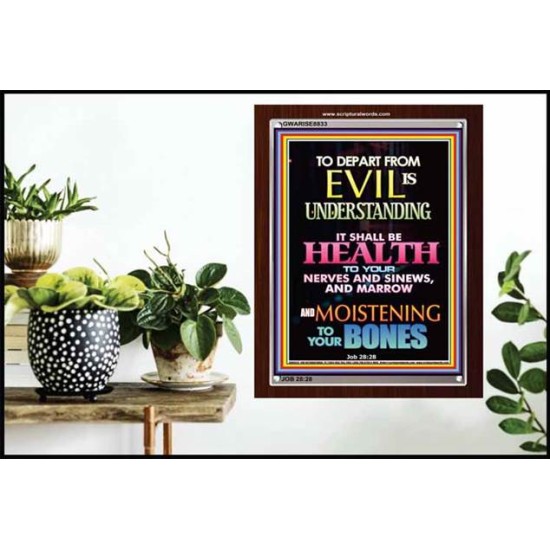 WISDOM IS HEALTH   Inspirational Wall Art Frame   (GWARISE8833)   