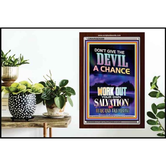 WORK OUT YOUR SALVATION   Bible Verses Wall Art Acrylic Glass Frame   (GWARISE9209)   