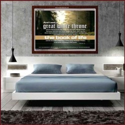 A GREAT WHITE THRONE   Inspirational Bible Verse Framed   (GWARISE1515)   "33x25"