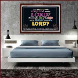 WHO IN THE HEAVEN CAN BE COMPARED   Bible Verses Wall Art Acrylic Glass Frame   (GWARISE2021)   "33x25"