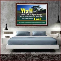 WAIT ON THE LORD   Contemporary Wall Decor   (GWARISE270)   "33x25"