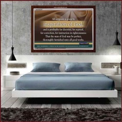 ALL SCRIPTURE IS GIVEN BY INSPIRATION OF GOD   Christian Quote Framed   (GWARISE297)   