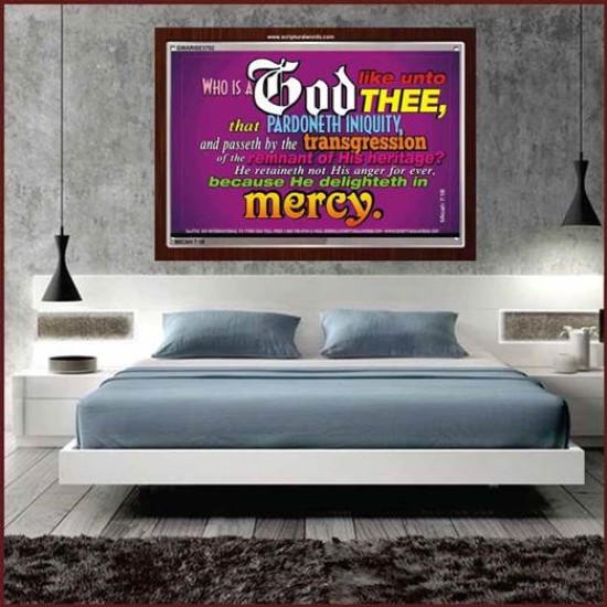 WHO IS LIKE UNTO THEE   Custom Frame Bible Verse   (GWARISE3702)   