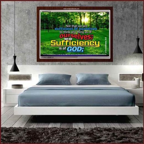 ALL SUFFICIENT GOD   Large Frame Scripture Wall Art   (GWARISE3774)   