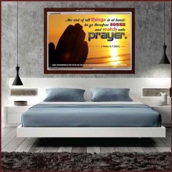 WATCH AND PRAY   Christian Wall Art Poster   (GWARISE3887)   "33x25"