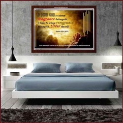 VENGEANCE BELONGS TO GOD   Acrylic Glass Frame Scripture Art   (GWARISE3904)   "33x25"