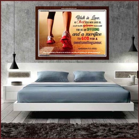 WALK IN LOVE   Christian Paintings Acrylic Glass Frame   (GWARISE4034)   