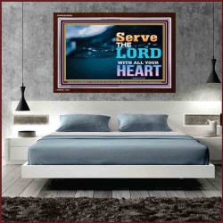WITH ALL YOUR HEART   Framed Religious Wall Art    (GWARISE8846L)   "33x25"
