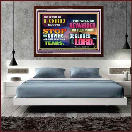 WIPE AWAY YOUR TEARS   Framed Sitting Room Wall Decoration   (GWARISE8918)   