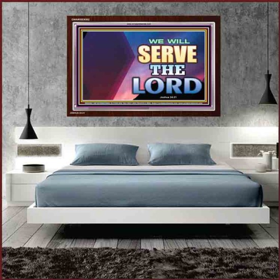 WE WILL SERVE THE LORD   Frame Bible Verse Art    (GWARISE9302)   