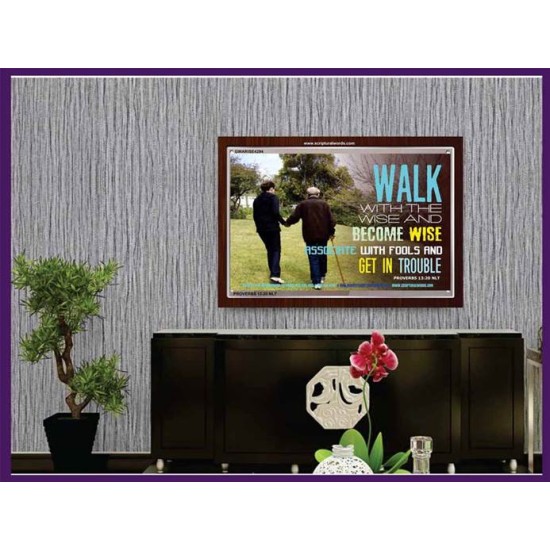 WALK WITH THE WISE   Custom Framed Bible Verses   (GWARISE4294)   