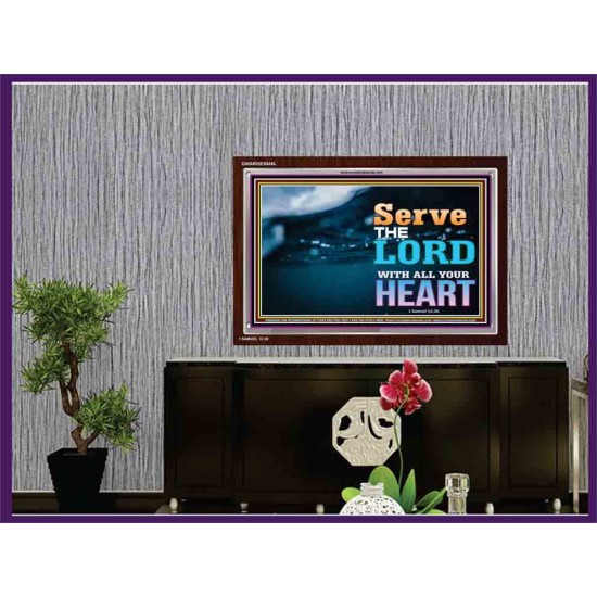 WITH ALL YOUR HEART   Framed Religious Wall Art    (GWARISE8846L)   