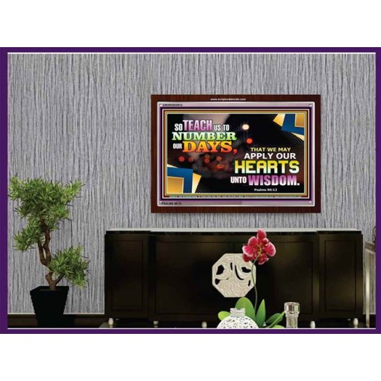 APPLY OUR HEARTS TO WISDOM   Acrylic Frame Picture   (GWARISE8912)   