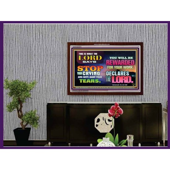 WIPE AWAY YOUR TEARS   Framed Sitting Room Wall Decoration   (GWARISE8918)   