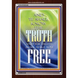 THE TRUTH SHALL MAKE YOU FREE   Scriptural Wall Art   (GWARISE049)   