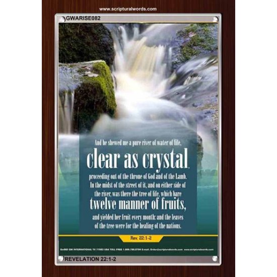 WATER OF LIFE   Christian Quotes Framed   (GWARISE082)   