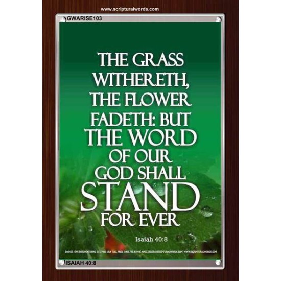 THE WORD OF GOD STAND FOREVER   Framed Scripture Art   (GWARISE103)   