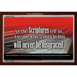 ANYONE WHO TRUSTS IN HIM   Custom Frame Scriptural ArtWork   (GWARISE1297)   