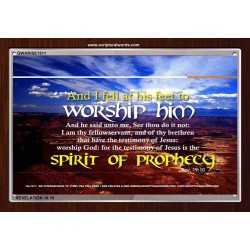 WORSHIP HIM   Custom Framed Bible Verse   (GWARISE1511)   "33x25"