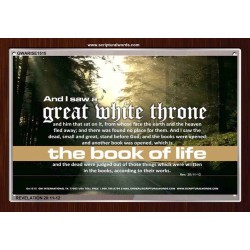 A GREAT WHITE THRONE   Inspirational Bible Verse Framed   (GWARISE1515)   