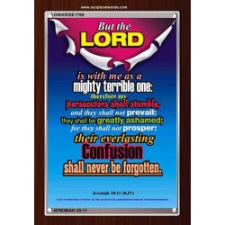 A MIGHTY TERRIBLE ONE   Bible Verse Acrylic Glass Frame   (GWARISE1780)   "25x33"