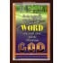 THE WORD WAS GOD   Inspirational Wall Art Wooden Frame   (GWARISE252)   "25x33"