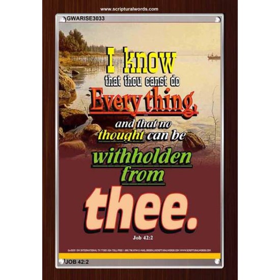 THOU CANST DO EVERYTHING   Christian Quote Framed   (GWARISE3033)   