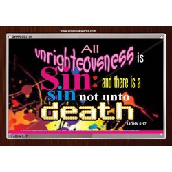 UNRIGHTEOUSNESS IS SIN   Modern Art   (GWARISE3100)   "33x25"