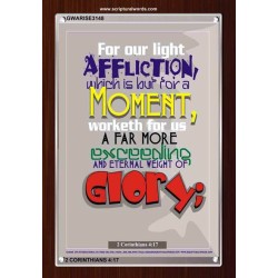 AFFLICTION WHICH IS BUT FOR A MOMENT   Inspirational Wall Art Frame   (GWARISE3148)   "25x33"