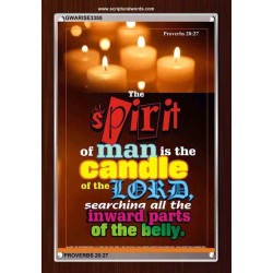 THE SPIRIT OF MAN IS THE CANDLE OF THE LORD   Framed Hallway Wall Decoration   (GWARISE3355)   
