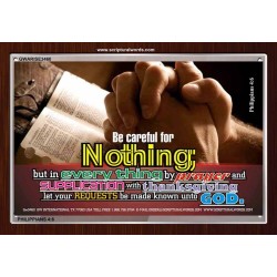 BE CAREFUL FOR NOTHNG   Framed Scriptural Dcor   (GWARISE3460)   