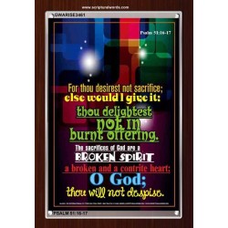 THE SACRIFICES OF GOD   Christian Frame Art   (GWARISE3461)   