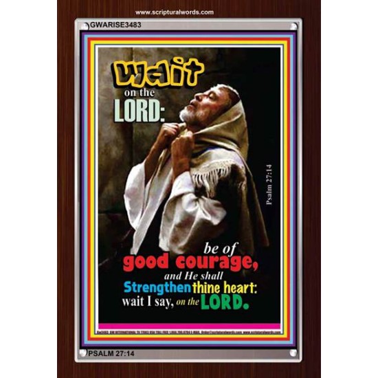 WAIT ON THE LORD   Encouraging Bible Verses Frame   (GWARISE3483)   