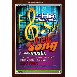 A NEW SONG IN MY MOUTH   Framed Office Wall Decoration   (GWARISE3684)   
