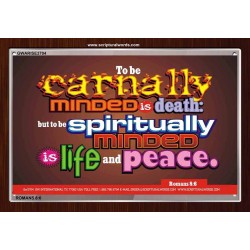BE SPIRITUALLY MINDED   Custom Frame Scripture Art   (GWARISE3704)   