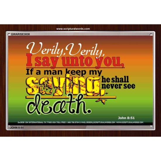 VERILY VERILY   Scripture Art Prints Framed   (GWARISE3838)   