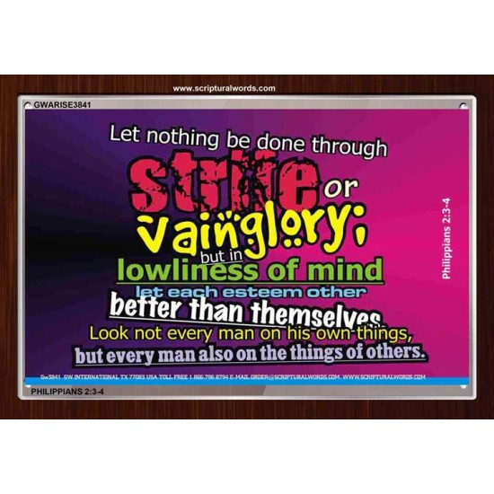 VAIN GLORY   Contemporary Christian Wall Art   (GWARISE3841)   