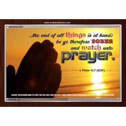 WATCH AND PRAY   Christian Wall Art Poster   (GWARISE3887)   "33x25"