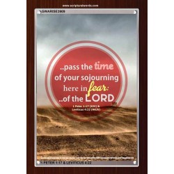 THE TIME OF YOUR SOJOURNING   Frame Bible Verse   (GWARISE3909)   