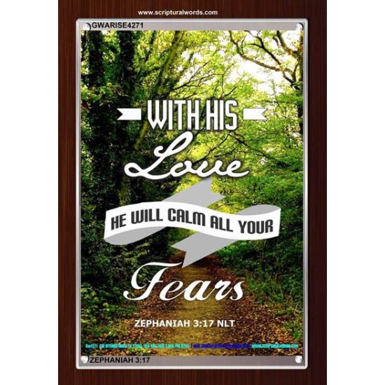 WILL CALM ALL YOUR FEARS   Christian Frame Art   (GWARISE4271)   